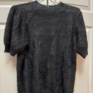 Women's Size Medium Black Fuzzy Sweater